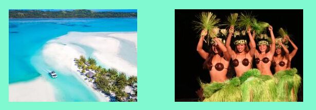 nella laguna di Aitutaki _ danza polinesiana-hula